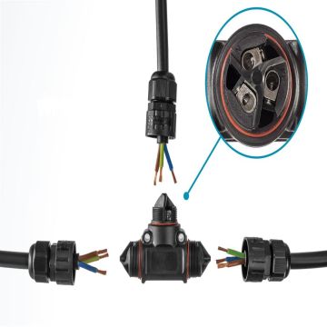 Tekox kabelmof 3P 0,75-1,5 mm2 32A 450V IP68 (CBIP68P3T)