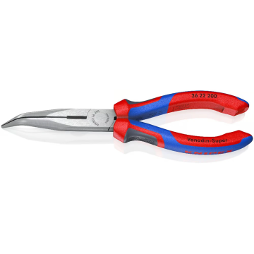 KNIPEX langbektang 45° + zijsnede 200mm (26 22 200)