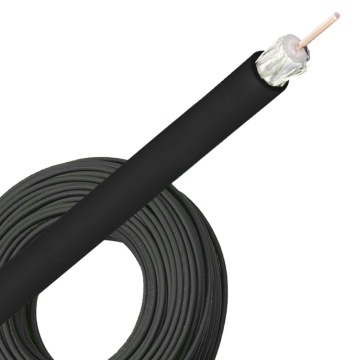 Bedea Telass100 coax kabel PE zwart - per rol 100 meter (14290900)