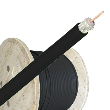 Bedea Telass100 coax kabel PE zwart - per haspel 500 meter (14290900)