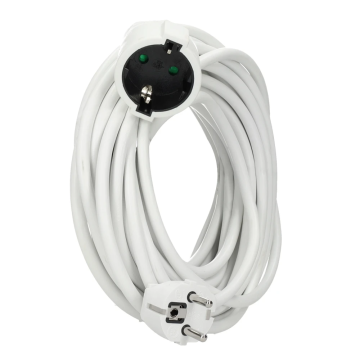 EMhub verlengsnoer 10 meter H05VV-F 3x1.5 met Schuko en contrastekker - wit (4087103)