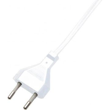 netsnoer met eurostekker 2x0.75mm2 0.5 meter wit (517300001)