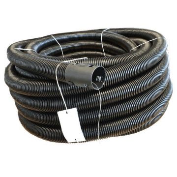 Frankische kabuflex mantelbuis met trekdraad en koppelstuk 63mm - zwart rol 50 meter (19130063)