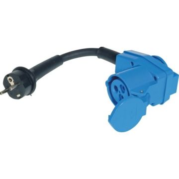 SIROX CEE koppelcontactstop haaks met geaarde schuko stekker 3-polig 230V 16A (351.601-5)