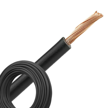 Aansluitdraad 6 mm2 zwart per 10 meter