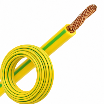Montagedraad VDS 1.5mm² (H07V2-K) 90°C groen/geel - per rol 100 meter (309001502)