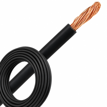 Montagedraad VDS 6mm² (H07V-K) 70° zwart - per rol 100 meter (29177)