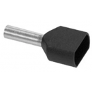 SOLAR twin adereindhuls geïsoleerd 2x1.5mm2 hulslengte 8mm zwart - per 100 stuks (1505164)