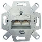 Universele wandcontactdoos inbouw basiselement UTP 2-voudig Cat6 (39041)