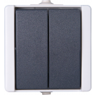 EMhub Aquadro serieschakelaar 10A IP44 - grijs (4088111)