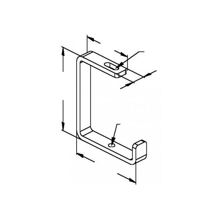 Niedax Kleinhuis kabelgoot ophang beugel open (C-beugel) voor 120mm breed (150386)
