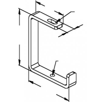 Niedax Kleinhuis kabelgoot ophang beugel open (C-beugel) voor 120mm breed (150386)