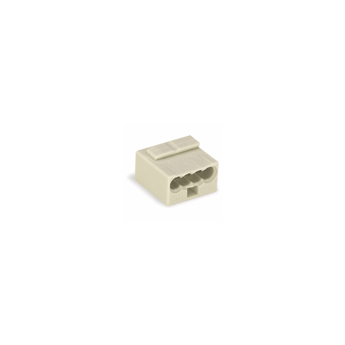Wago micro lasklem 4-voudig 0,6-0,8mm² lichtgrijs per 100 stuks (243-304)