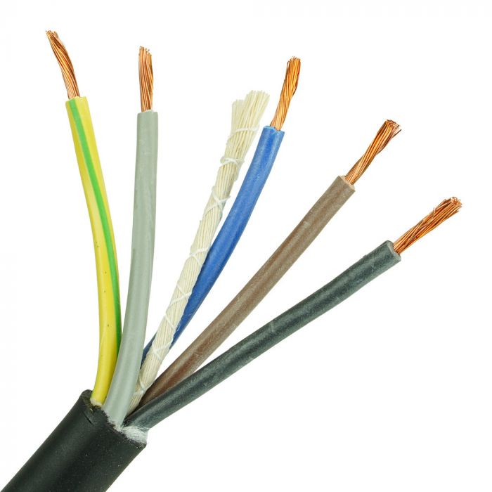 Neopreen kabel H07RNF 5x1.5 per meter