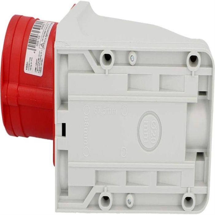 Kopp CEE-Combi-wanddoos IP 44, 5-polig, 400V, 6h, 16A (100400005)