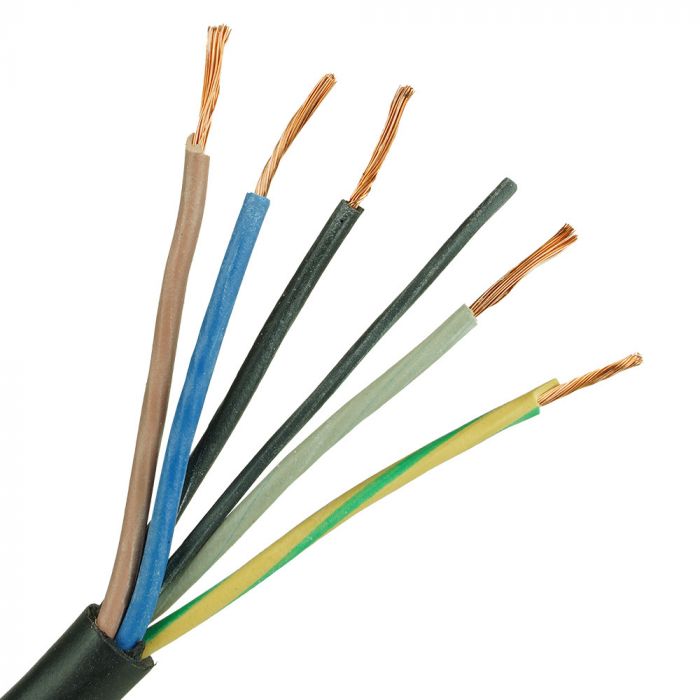 neopreen kabel H05RR-F 5x0,75 per rol 100 meter