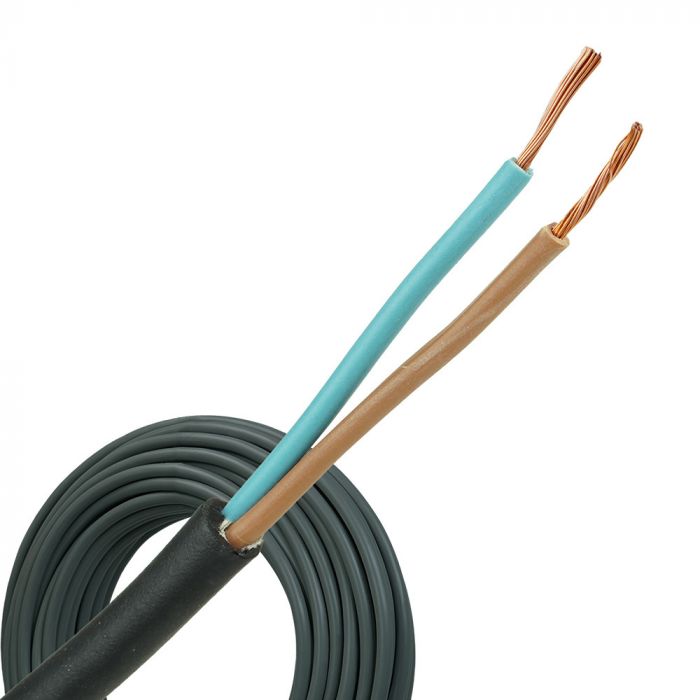 Neopreen kabel H05RR-F 2x0.75 per rol 100 meter