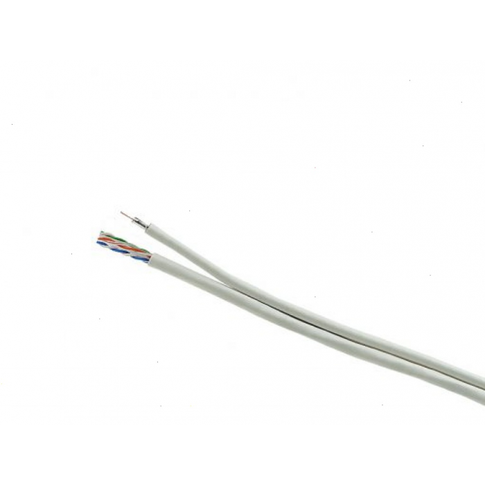 Technetix combi-kabel voor Ziggo (coax) en KPN (CAT6) geschikt 100 meter - wit (19012510)