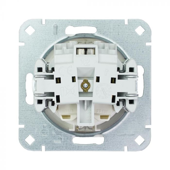 EMhub (by Kopp) stopcontact met randaarde - Quadro 55 zuiver wit glanzend (4088000)