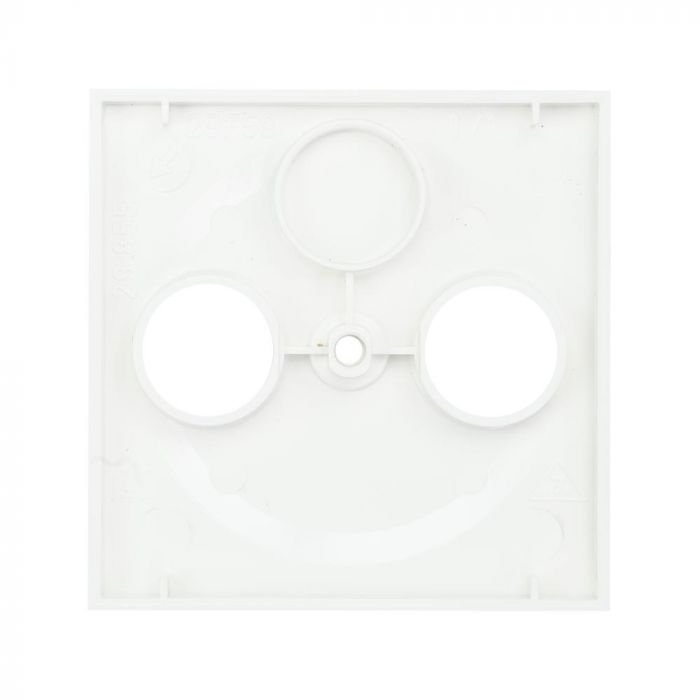 EMhub (by Kopp) centraalplaat CAI radio/TV - Quadro 55 zuiver wit glanzend (4088003)