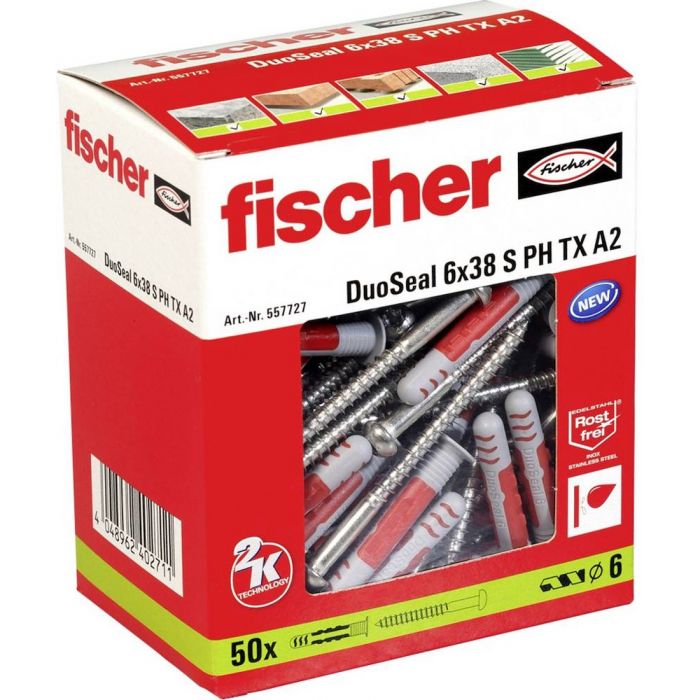 Fischer DuoSeal 6x38 A2 - per 50 stuks (557727)