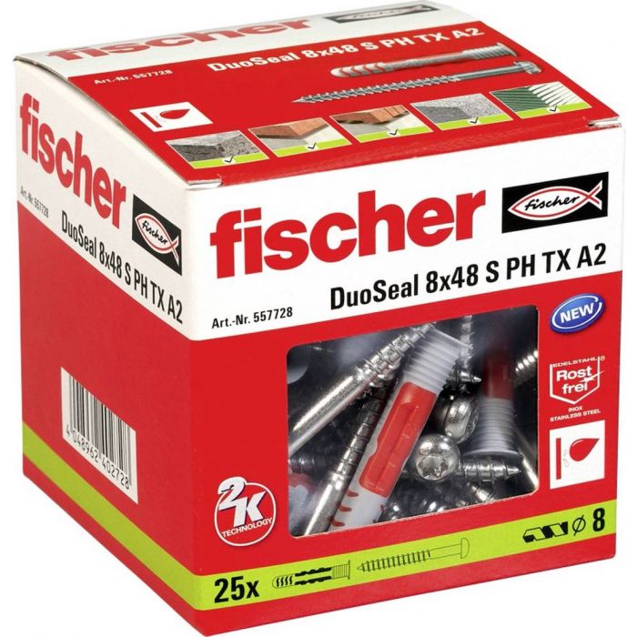 Fischer DuoSeal 8x48 A2 - per 25 stuks (557728)