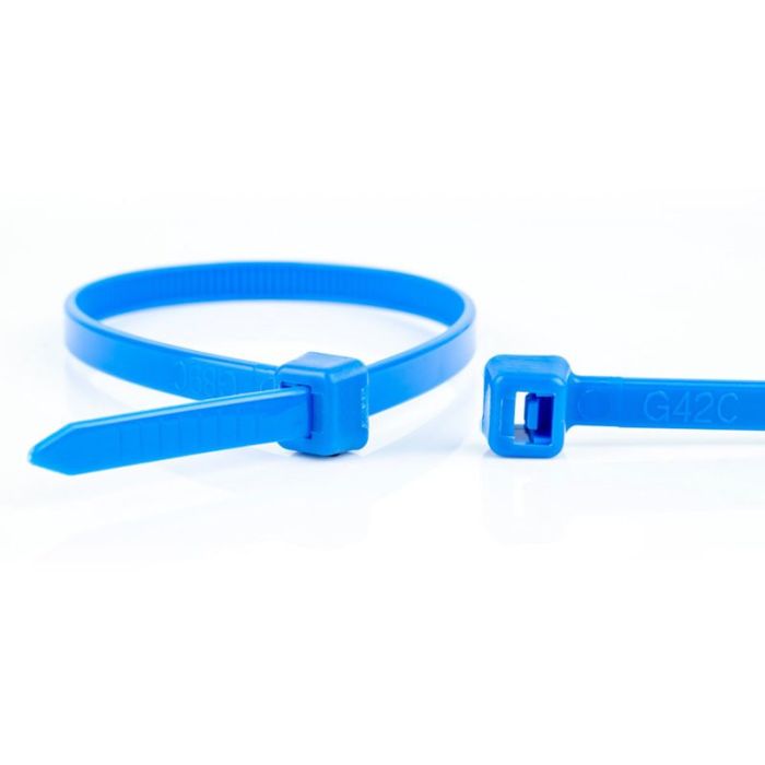 WKK tie wraps 7.6x370mm blauw - per 100 stuks (110227671)