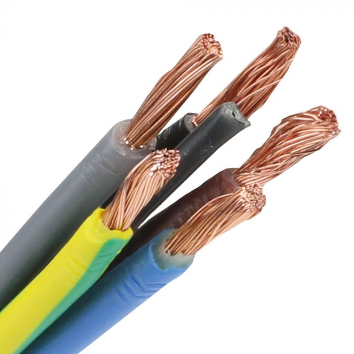 Dynamic pur kabel H07BQ-F 5x6 mm2 geel per meter