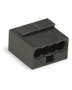 Wago micro lasklem 4-voudig 0,6-0,8mm² donkergrijs per 100 stuks (243-204)