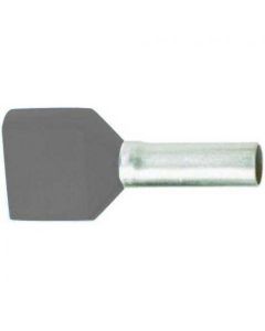 Newlec twin adereindhuls geïsoleerd 2x4mm2 grijs - per 100 stuks (HDET4.0)