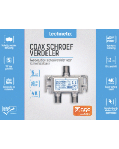 Technetix Splitter wandmontage 2x f-male