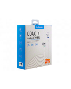 Technetix Coaxkabel IEC male/female 10M wit