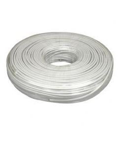 Telefoonkabel 2x0,6 rol van 100 meter wit