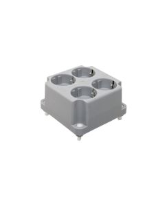 ABB HAF deksel met 4-voudig wandcontactdoos grijs (3640W4)