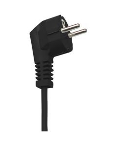 HK / HAKA netsnoer met schuko stekker 3x1.5mm2 2 meter zwart (517400037)