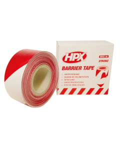 HPX afzetlint 70mm x 500 meter wit/rood (B70100)