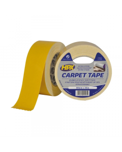 HPX dubbelzijdig tapijttape 50mm x 25 meter wit (CT5025)