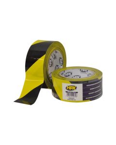 HPX afzettape 50mm x 33 meter zwart/geel (HW5033)