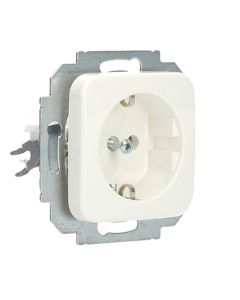 EMAT stopcontact inbouw 1-voudig randaarde - wit (EMATS014)