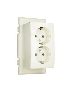 ATTEMA deksel met 2-voudige stopcontact voor lasdoos BK1619  (AT1623)