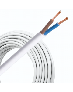 Helukabel VMVL (H05VV-F) kabel 2x1.5mm2 wit per rol 100 meter