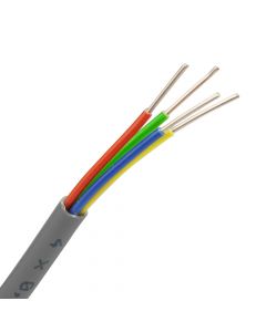 Dynamic thermostaatkabel 4x0.8mm2 grijs per meter