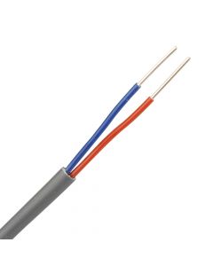 Thermostaatkabel 2x0,8 mm grijs - per meter