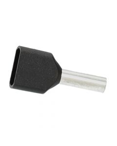 SOLAR twin adereindhuls geïsoleerd 2x1.5mm2 hulslengte 8mm zwart - per 100 stuks (1505164)