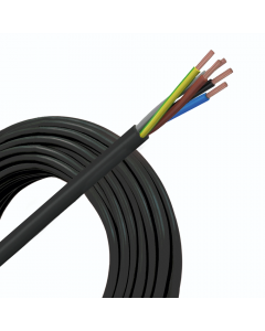 Helukabel VMVL (H05VV-F) kabel 5x0.75mm2 zwart per rol 100 meter