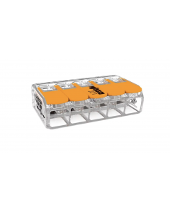 Wago lasklem 5-voudig 6mm2 transparant per 15 stuks (221-615)