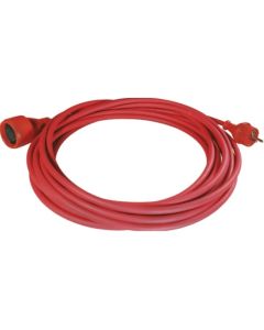 verlengkabel 25 meter H07RN-F Neopreen rood 3x1.5 met Schuko en contrastekker