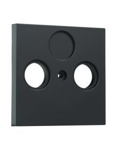 EMhub (by Kopp) centraalplaat CAI radio/TV - Quadro 55 zwart mat (4088083)