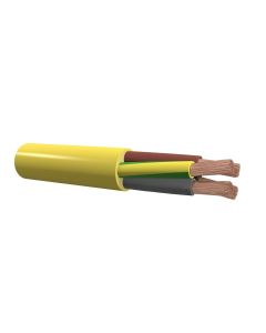 Pur kabel 5x4 (H07BQ-F) geel - rol 100 meter
