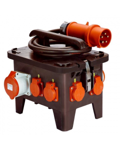 Schwabe mobiele 6-voudige stroomverdeler 32A 5-polig 400V IP44 (60554)